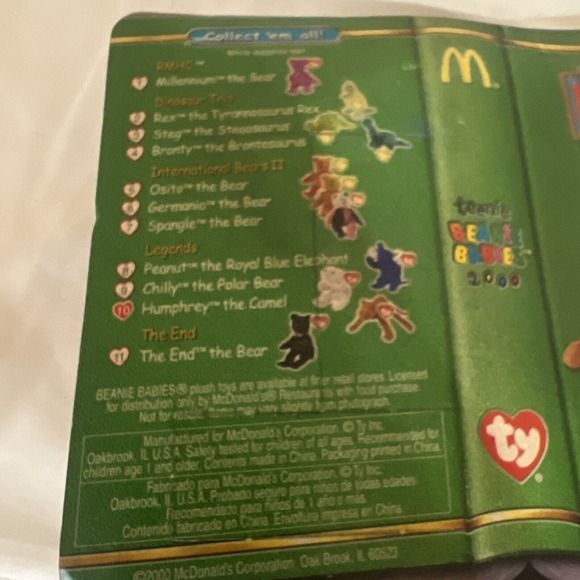 VTG TY Teenie Beanie Babies Humphrey The Camel 2000‎ - NEW in Box, Collectors, - Picture 7 of 7